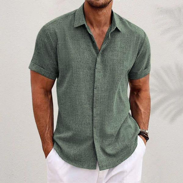 Lenoir™ Classic Linen Men's Dress Shirt - Breathable & Versatile Spring/Summer Style 0