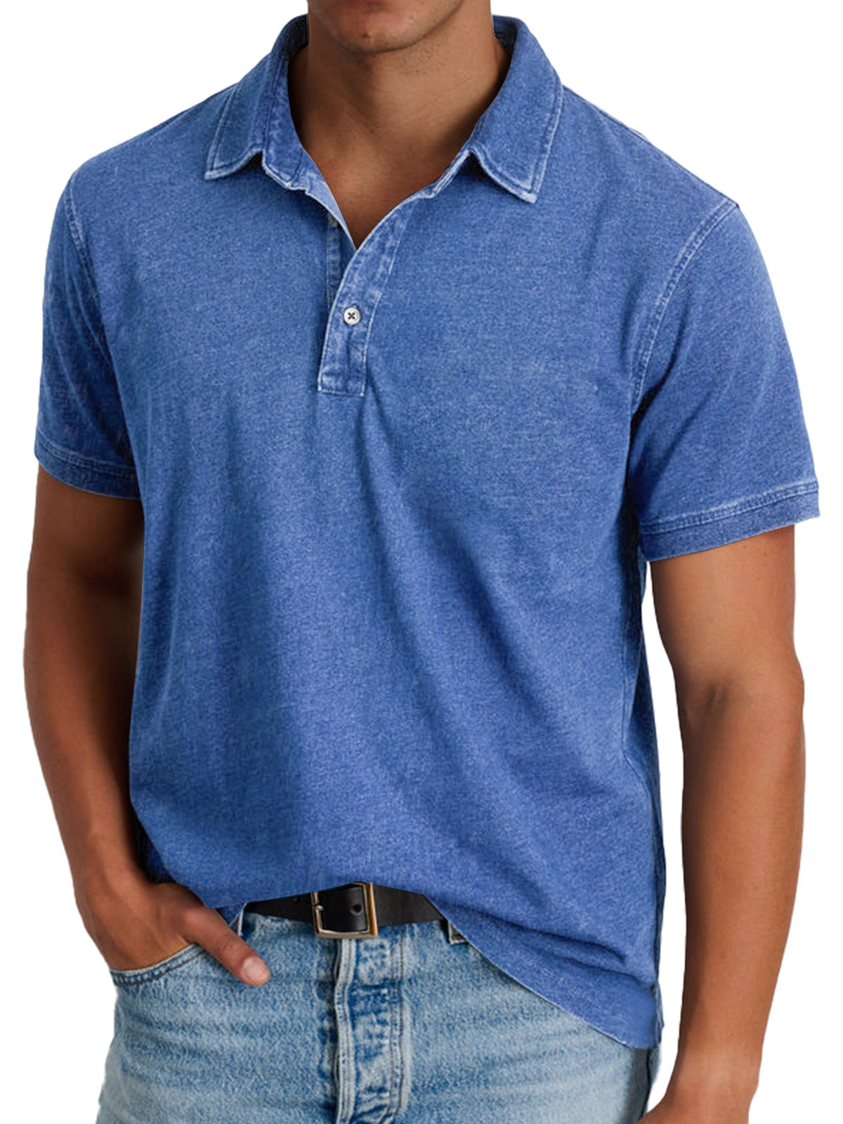 Lenoir™ Men's Classic Polo Shirt - Soft Cotton Golf Shirt, Long Sleeve, Effortless Style 0