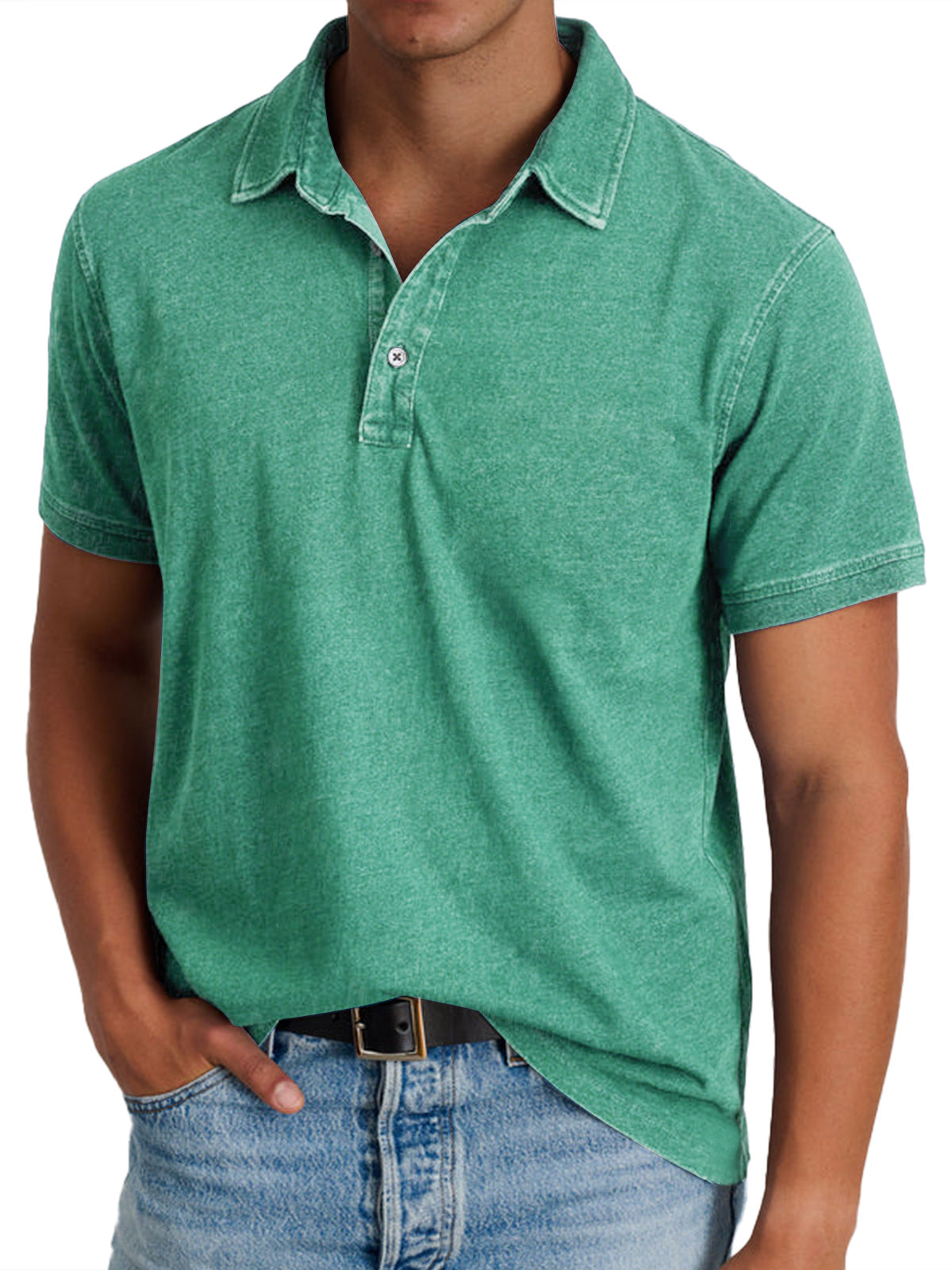Lenoir™ Men's Classic Polo Shirt - Soft Cotton Golf Shirt, Long Sleeve, Effortless Style 1