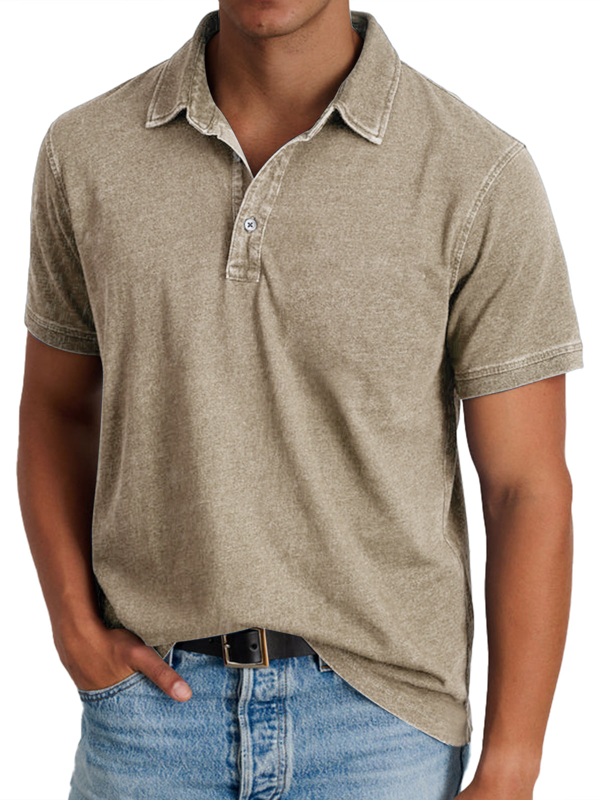Lenoir™ Men's Classic Polo Shirt - Soft Cotton Golf Shirt, Long Sleeve, Effortless Style 5