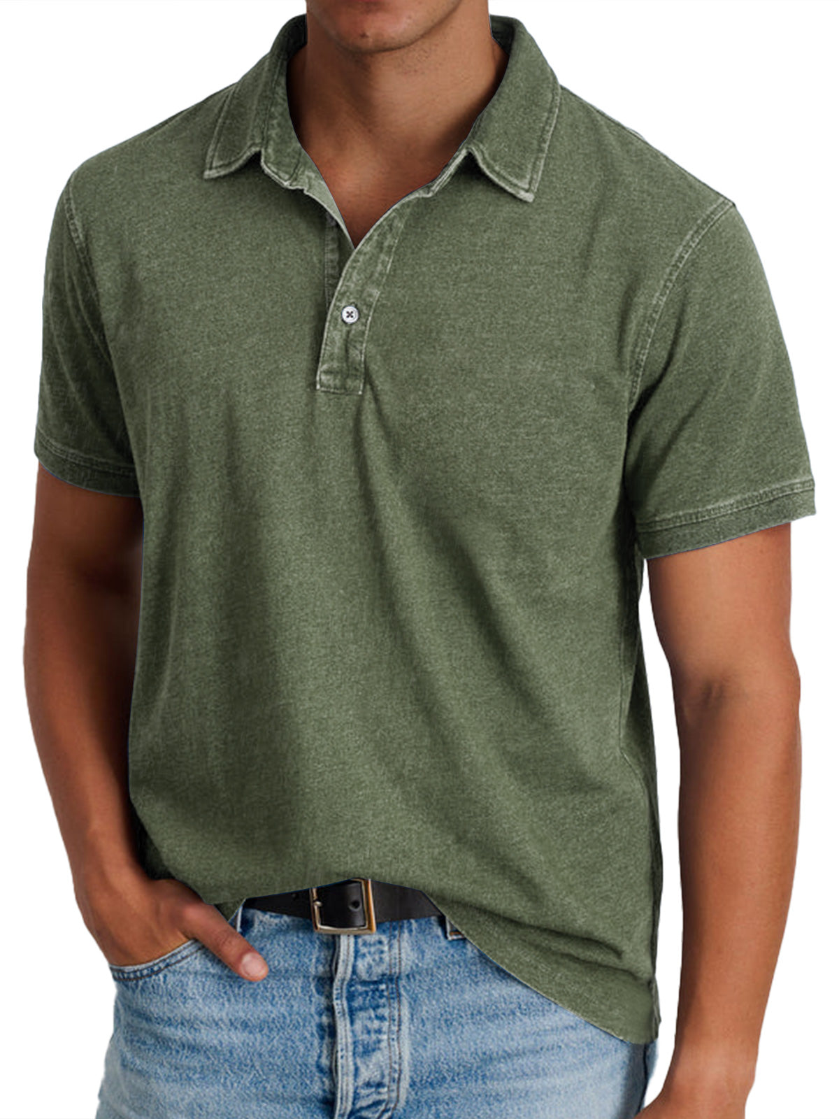 Lenoir™ Men's Classic Polo Shirt - Soft Cotton Golf Shirt, Long Sleeve, Effortless Style 6