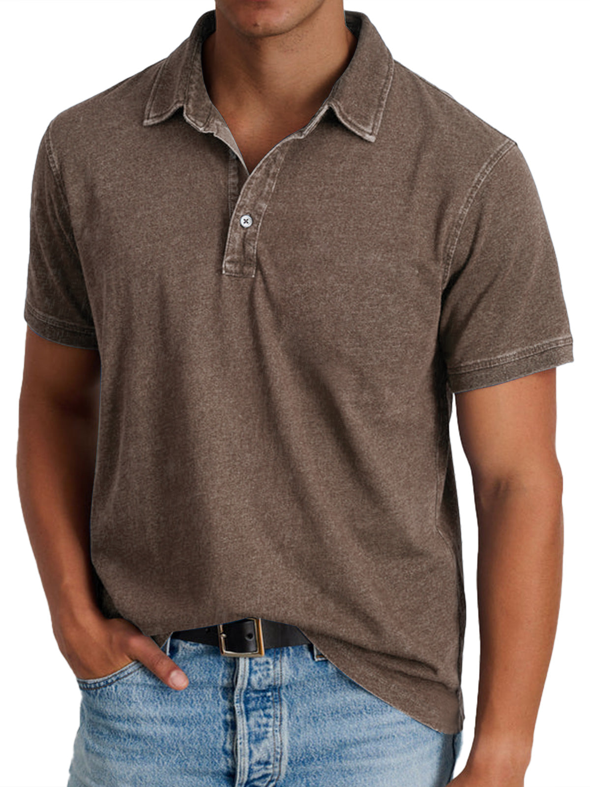 Lenoir™ Men's Classic Polo Shirt - Soft Cotton Golf Shirt, Long Sleeve, Effortless Style 7