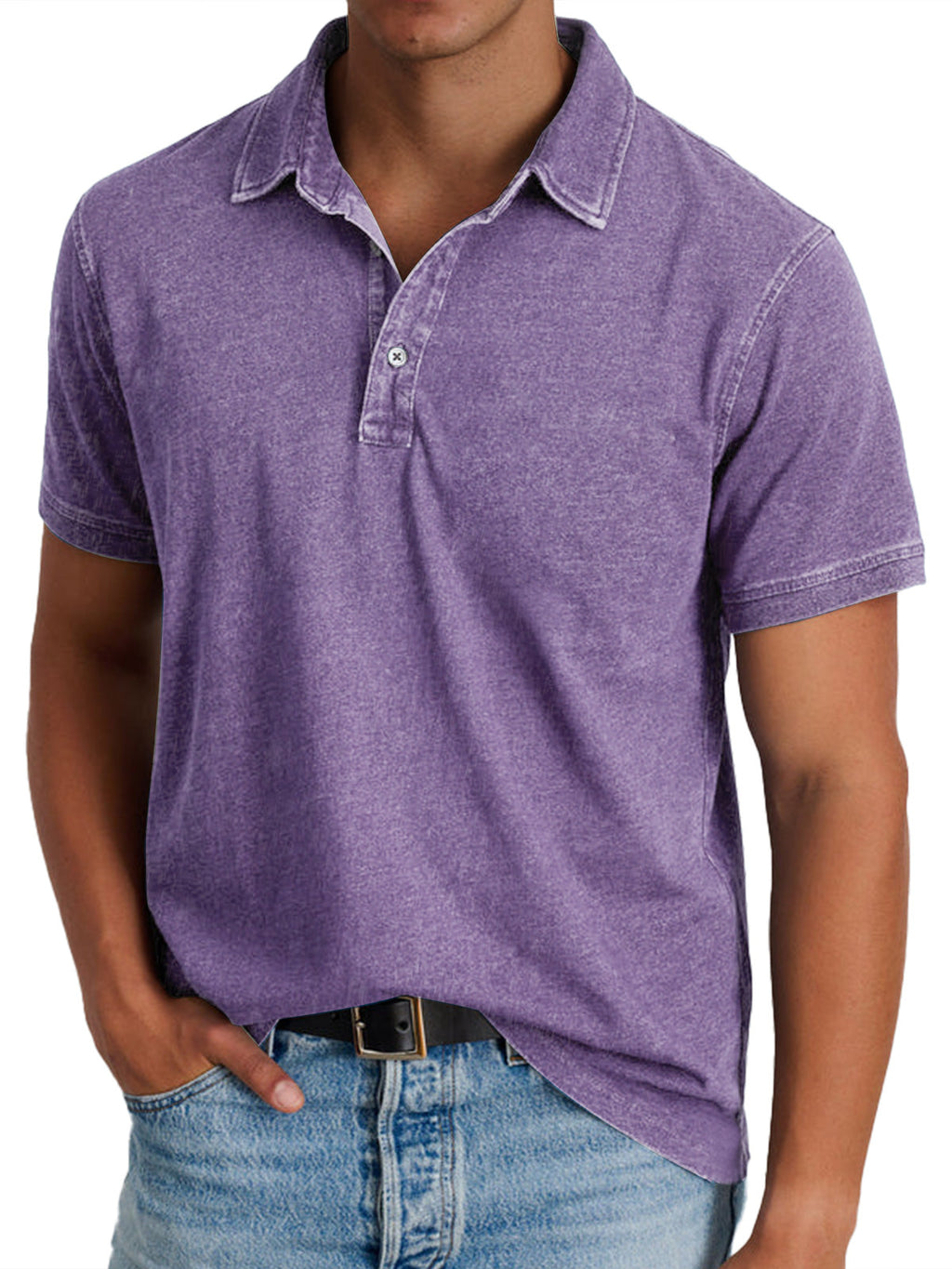 Lenoir™ Men's Classic Polo Shirt - Soft Cotton Golf Shirt, Long Sleeve, Effortless Style 8
