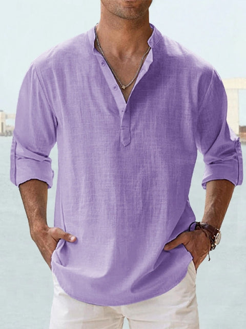 Men's Breathable Linen Shirt - Classic Fit, Comfortable & Stylish Dress Shirt for Casual and Semi-Formal Wear 12