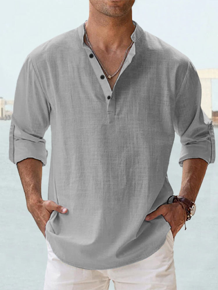 Men's Breathable Linen Shirt - Classic Fit, Comfortable & Stylish Dress Shirt for Casual and Semi-Formal Wear 6