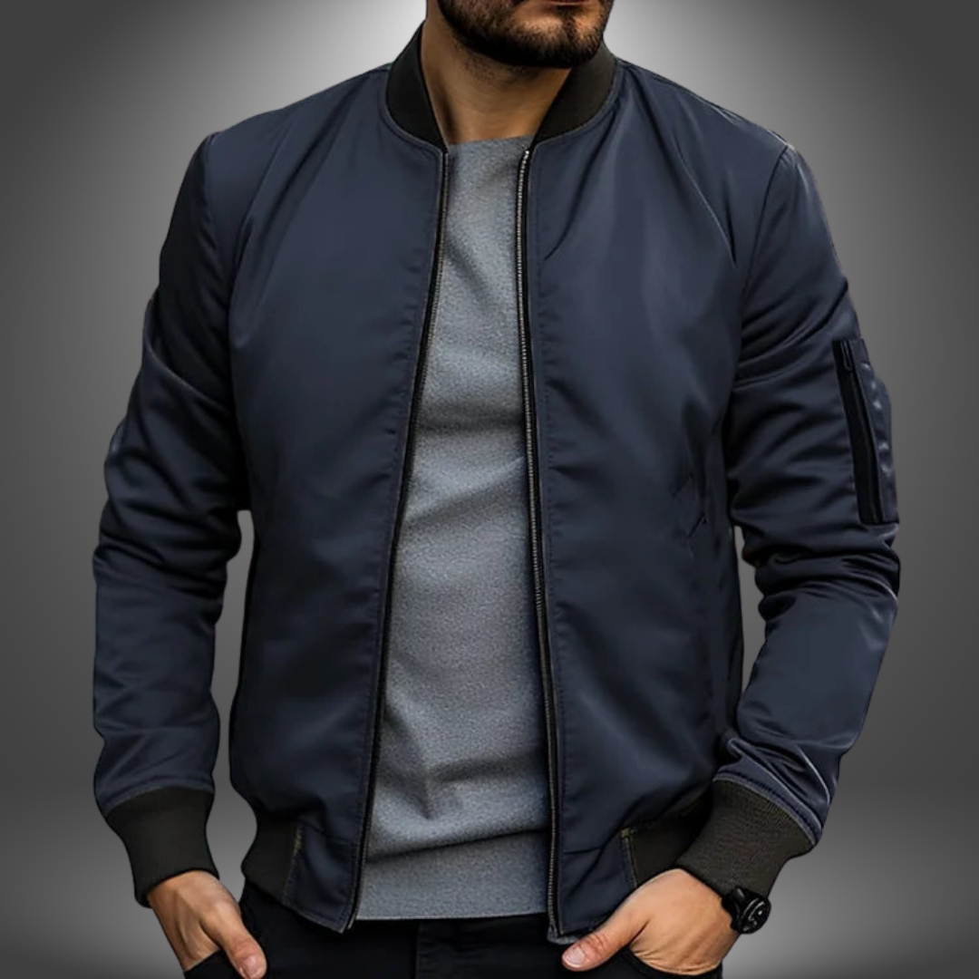Men's Jacket Black Size L Polyester Lightweight Windproof 0