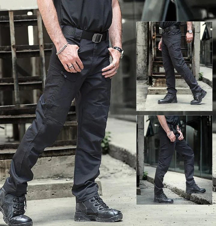 Men's Waterproof Hiking Pants Black Size L Polyester 0