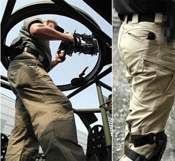 Men's Waterproof Hiking Pants Black Size L Polyester 4