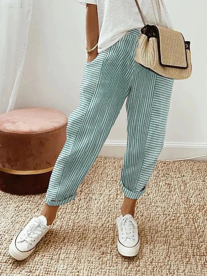Striped Lore Pants for Women - Comfortable Lightweight Trousers for Spring/Summer 2