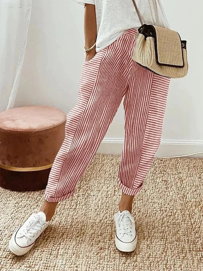 Striped Lore Pants for Women - Comfortable Lightweight Trousers for Spring/Summer 5
