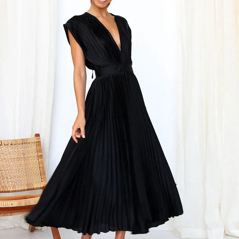 Women's Maxi Dress Black Size M Polyester 3