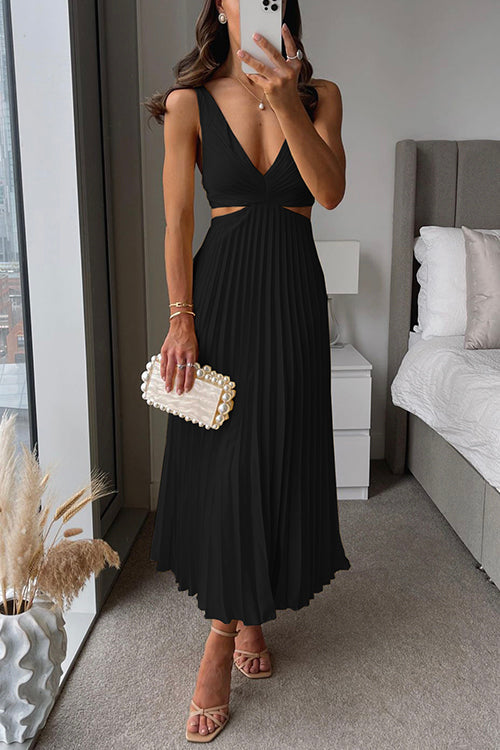 Women's Maxi Dress Black Size M Polyester 7