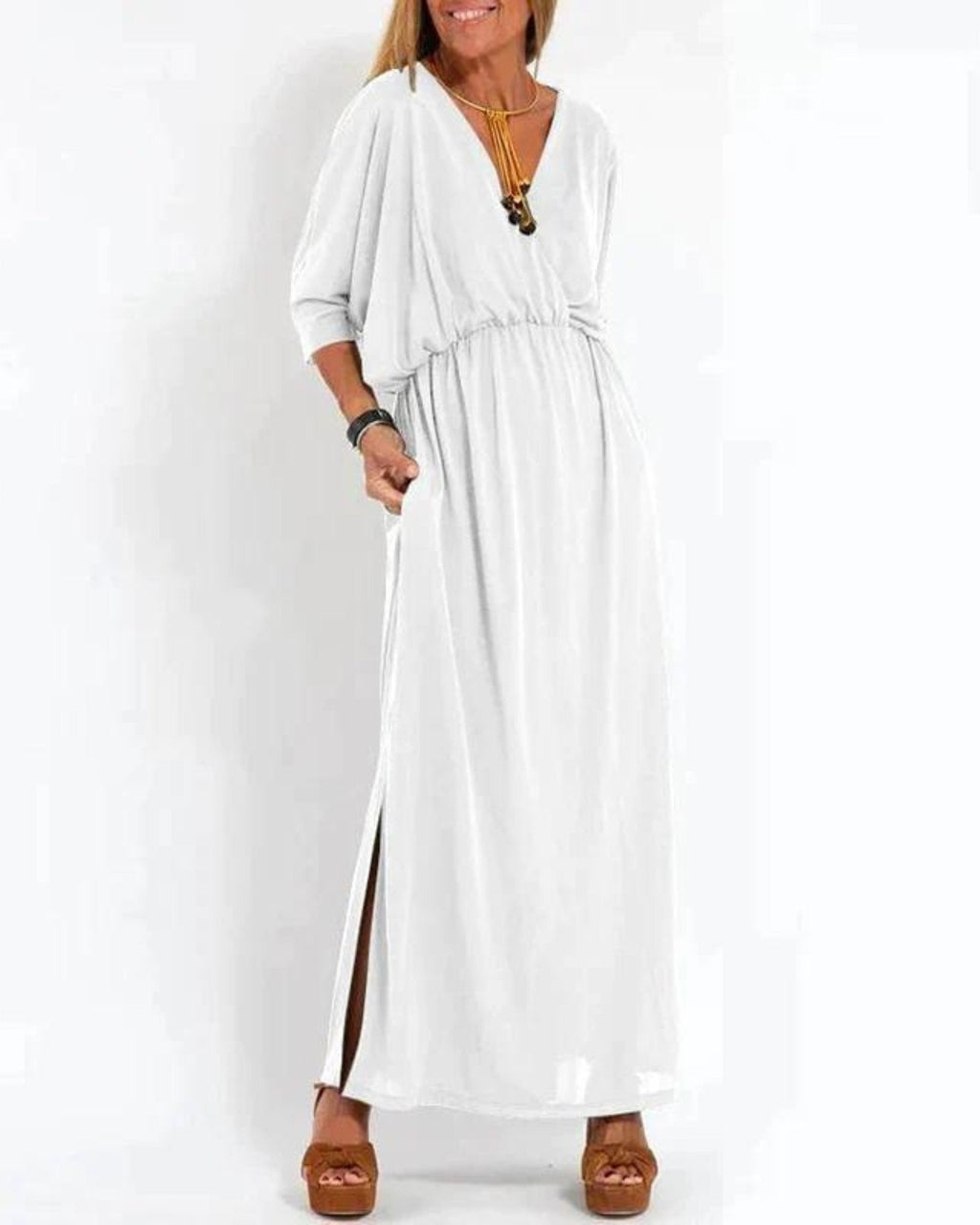 Women's Maxi Dress Blue Size M Cotton Summer Dress 2