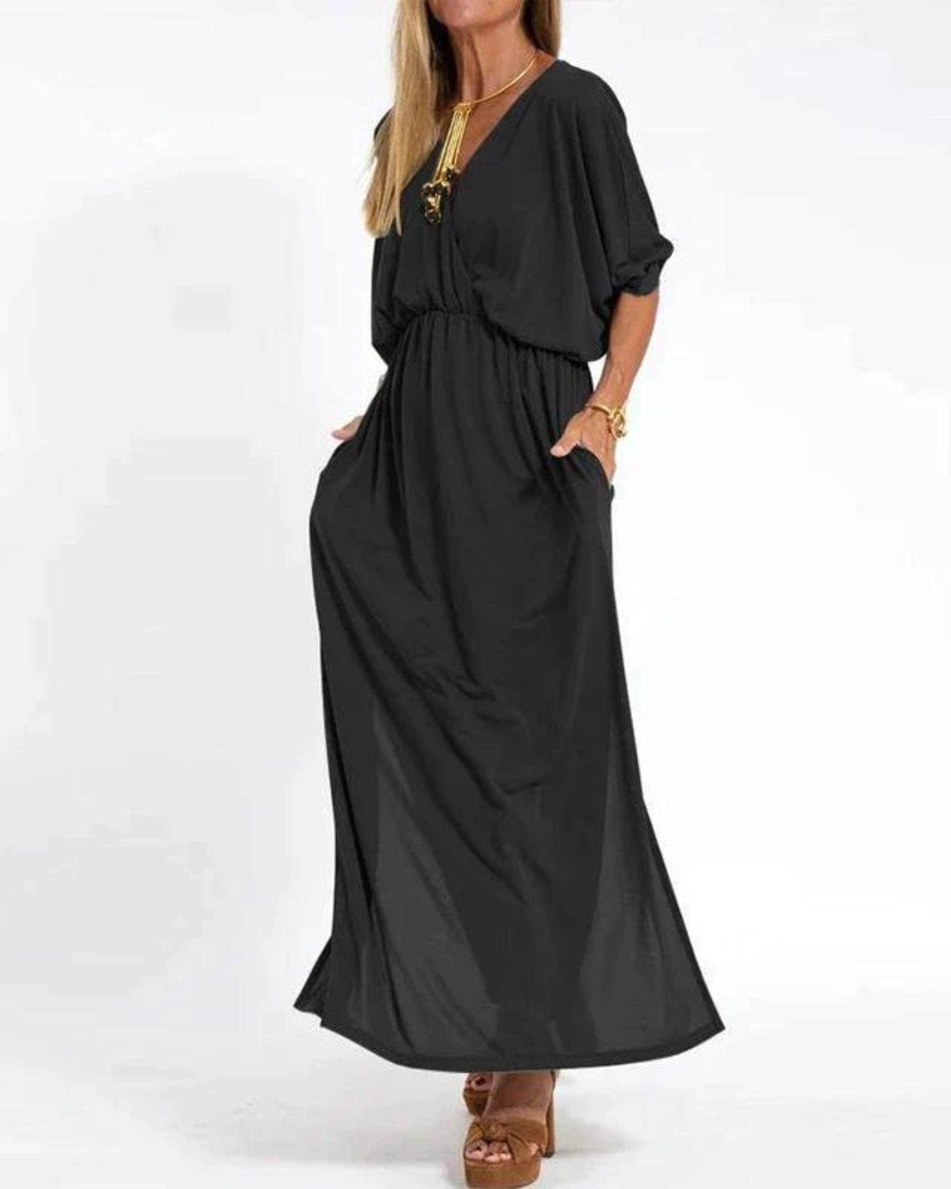 Women's Maxi Dress Blue Size M Cotton Summer Dress 3