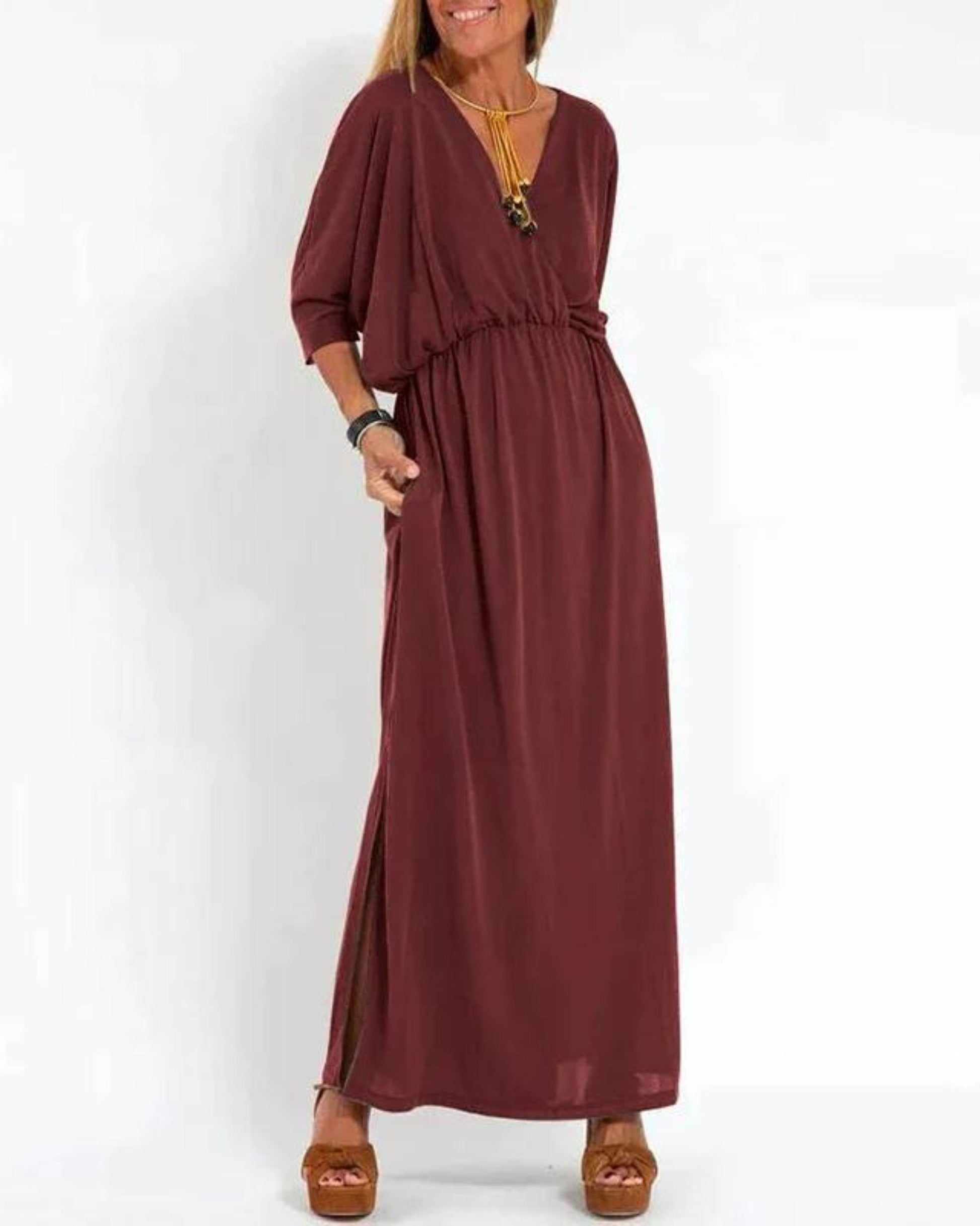 Women's Maxi Dress Blue Size M Cotton Summer Dress 5