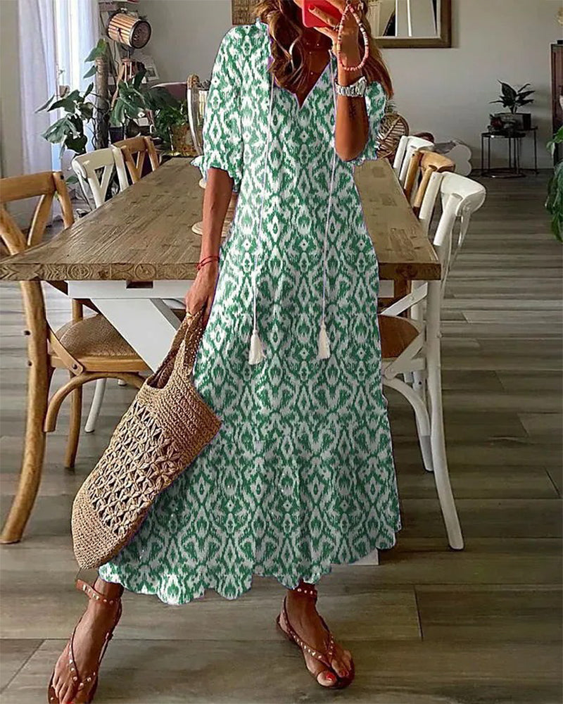 Women's Maxi Dress Light Blue Size M Cotton 1