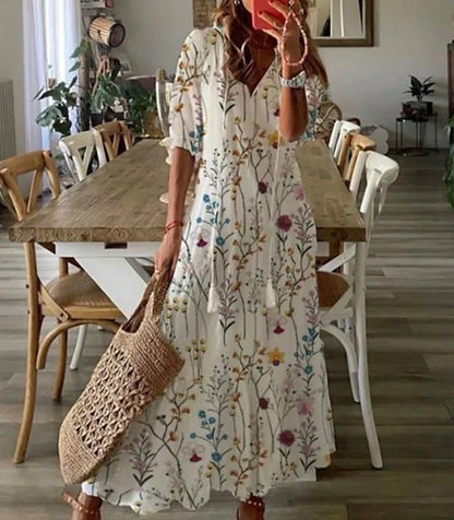 Women's Maxi Dress Light Blue Size M Cotton 6