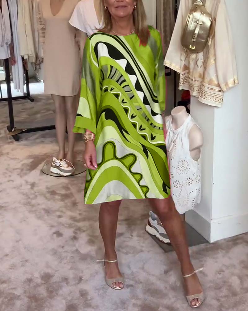 Women's Midi Dress Multi-Color Size M Polyester 5