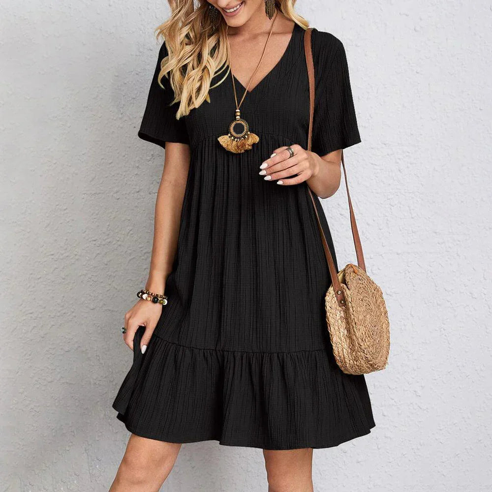 Women's Mini Dress Blue Size M Polyester Summer Dress 8