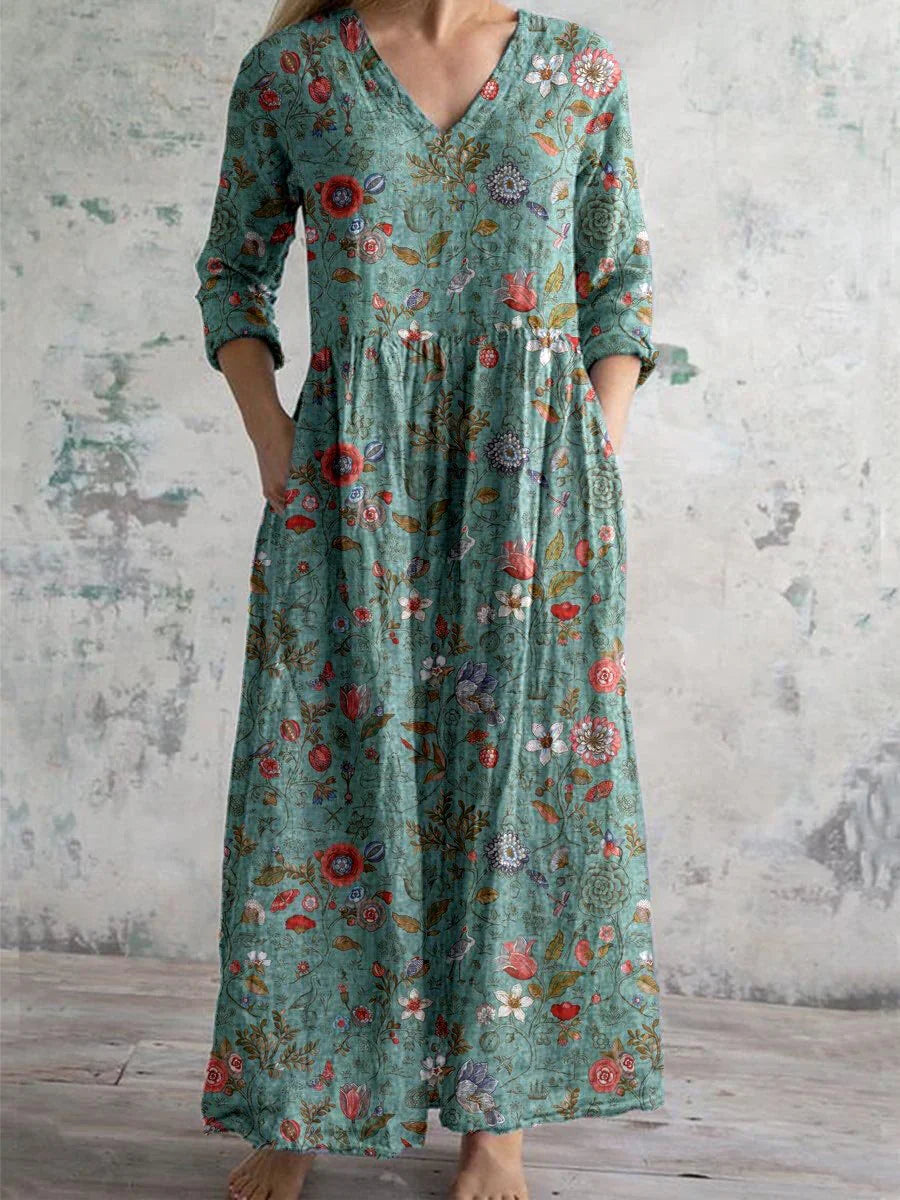 Women's Summer Dress Blue Size M Cotton 0
